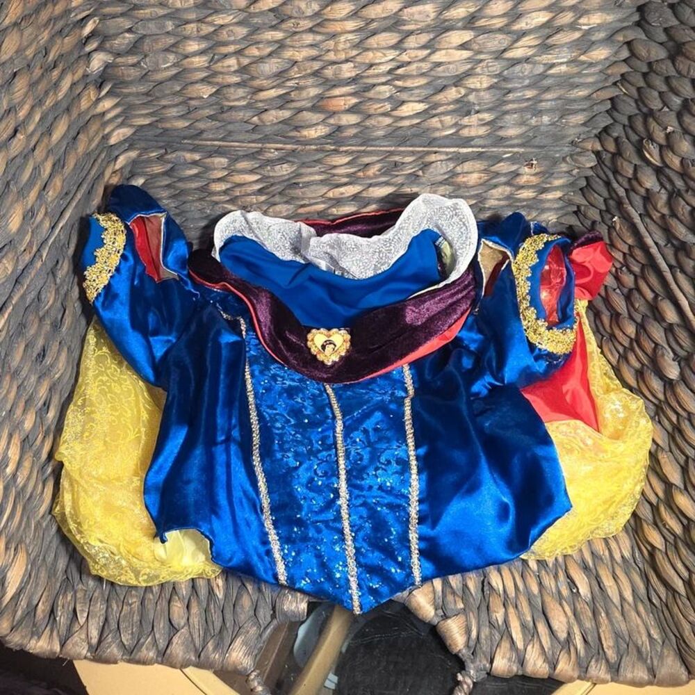 Disney Parks Snow White Princess Costume Dress Girls L 10/12 Deluxe Authentic